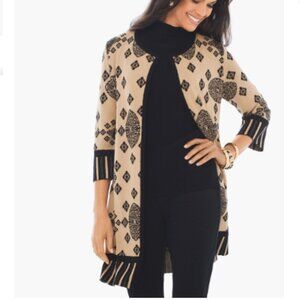 Chico's‎ Petunia Placed-Pattern Cardigan Size 12/Large (Chico's 2)